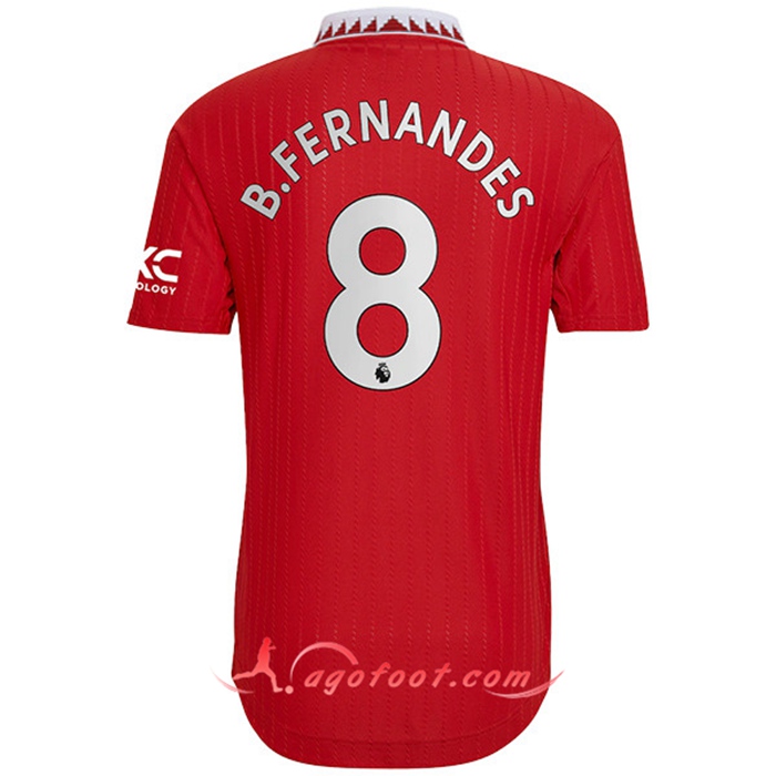 Maillot de Foot Manchester United (B. FERNANDES #8) 2022/23 Domicile