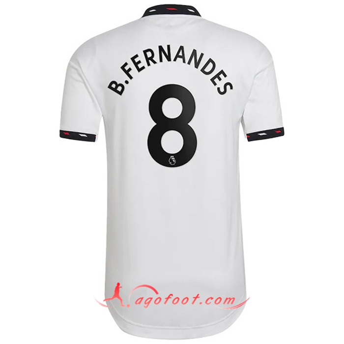 Maillot de Foot Manchester United (B. FERNANDES #8) 2022/23 Exterieur