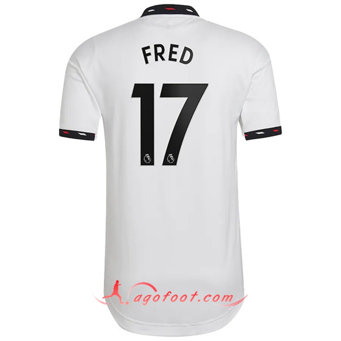 Maillot de Foot Manchester United (FRED #17) 2022/23 Exterieur