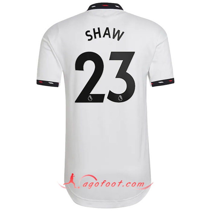 Maillot de Foot Manchester United (SHAW #23) 2022/23 Exterieur