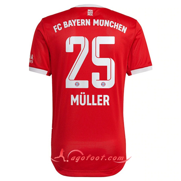 Maillot de Foot Bayern Munich (MÜLLER #25) 2022/23 Domicile