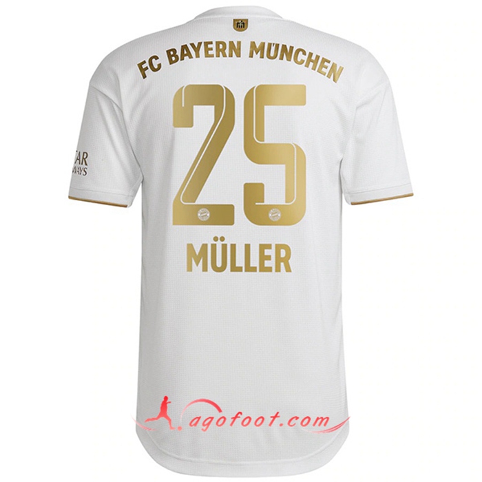 Maillot de Foot Bayern Munich (MÜLLER #25) 2022/23 Exterieur