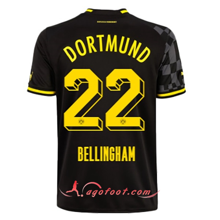 Maillot de Foot Dortmund BVB (BELLINGHAM #22) 2022/23 Exterieur