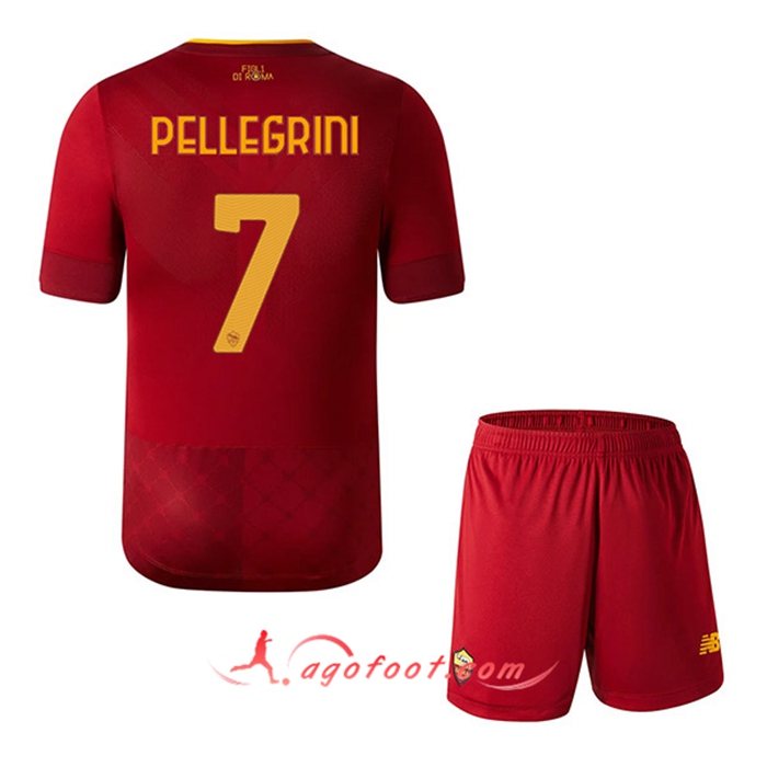 Maillot de Foot As Rome (PELLEGRINI #7) Enfants Domicile 2022/23