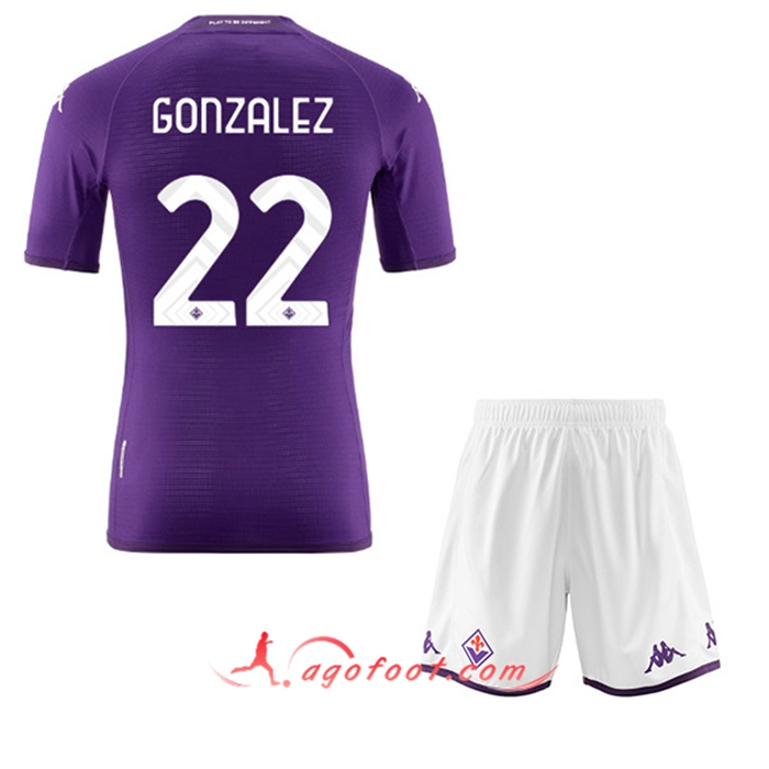 Maillot de Foot ACF Fiorentina (GONZALEZ #22) Enfants Domicile 2022/23