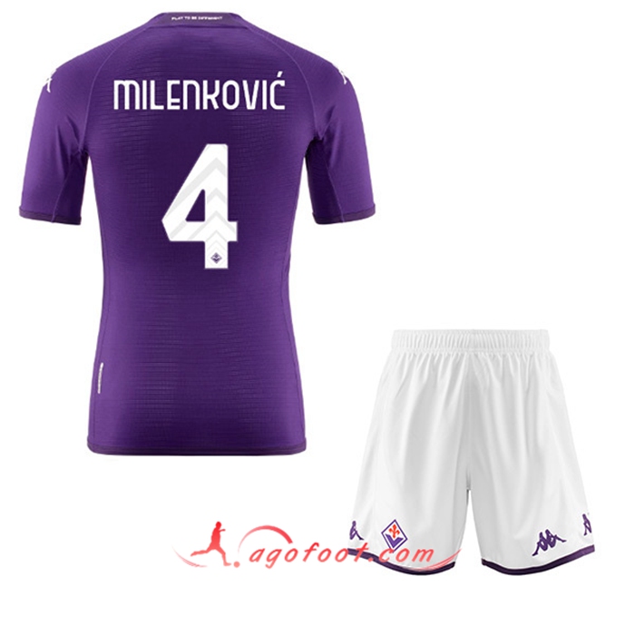 Maillot de Foot ACF Fiorentina (MILENKOVIĆ #4) Enfants Domicile 2022/23