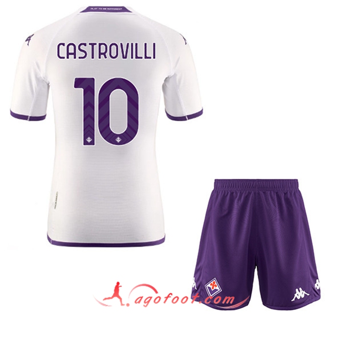 Maillot de Foot ACF Fiorentina (CASTROVILLI #10) Enfants Exterieur 2022/23