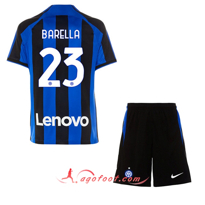 Maillot de Foot Inter Milan (BARELLA #23) Enfants Domicile 2022/23