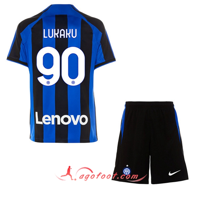 Maillot de Foot Inter Milan (LUKAKU #90) Enfants Domicile 2022/23