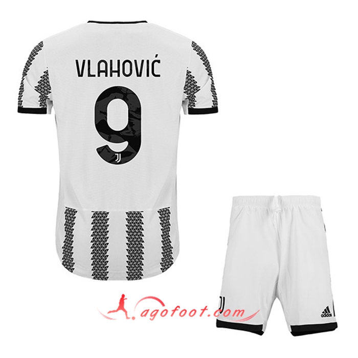 Maillot de Foot Juventus (VLAHOVIĆ #9) Enfants Domicile 2022/23