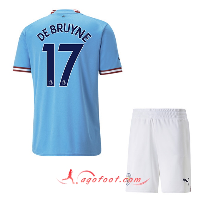 Maillot de Foot Manchester City (DE BRUYNE #17) Enfants Domicile 2022/23