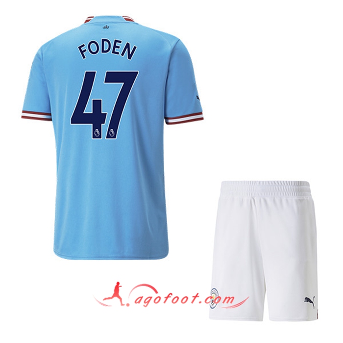 Maillot de Foot Manchester City (FODEN #47) Enfants Domicile 2022/23