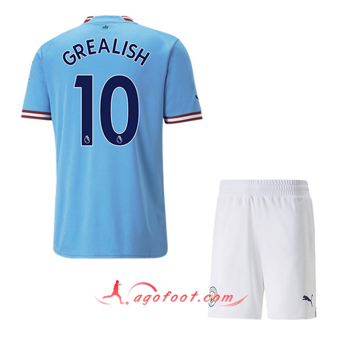 Maillot de Foot Manchester City (GREALISH #10) Enfants Domicile 2022/23