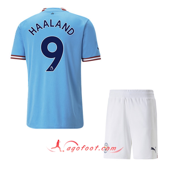 Maillot de Foot Manchester City (HAALAND #9) Enfants Domicile 2022/23