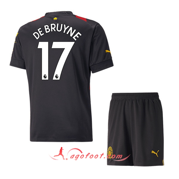 Maillot de Foot Manchester City (DE BRUYNE #17) Enfants Exterieur 2022/23