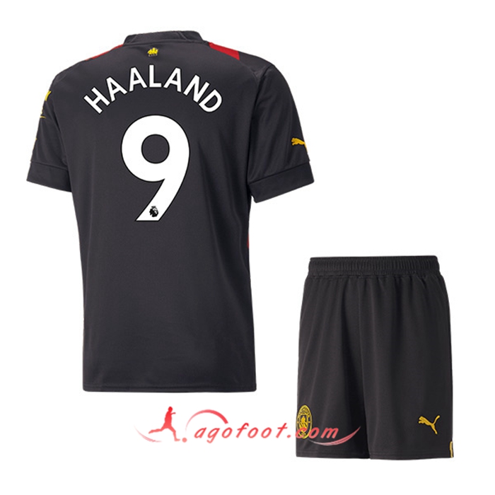 Maillot de Foot Manchester City (HAALAND #9) Enfants Exterieur 2022/23