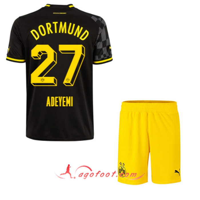 Maillot de Foot Dortmund BVB (ADEYEMI #27) Enfants Exterieur 2022/23