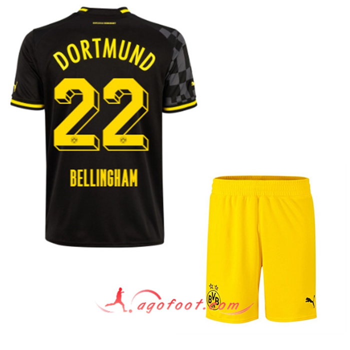 Maillot de Foot Dortmund BVB (BELLINGHAM #22) Enfants Exterieur 2022/23