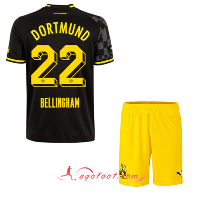 Maillot de Foot Dortmund BVB (BELLINGHAM #22) Enfants Exterieur 2022/23