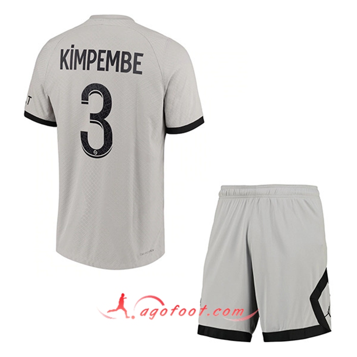Maillot de Foot PSG (KIMPEMBE #3) Enfants Exterieur 2022/23