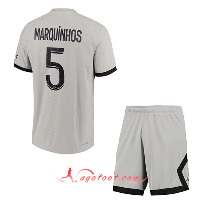 Maillot de Foot PSG (MARQUINHOS #5) Enfants Exterieur 2022/23