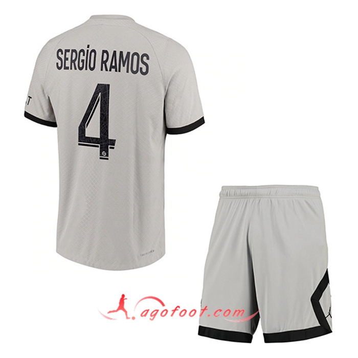 Maillot de Foot PSG (SERGIO RAMOS #4) Enfants Exterieur 2022/23