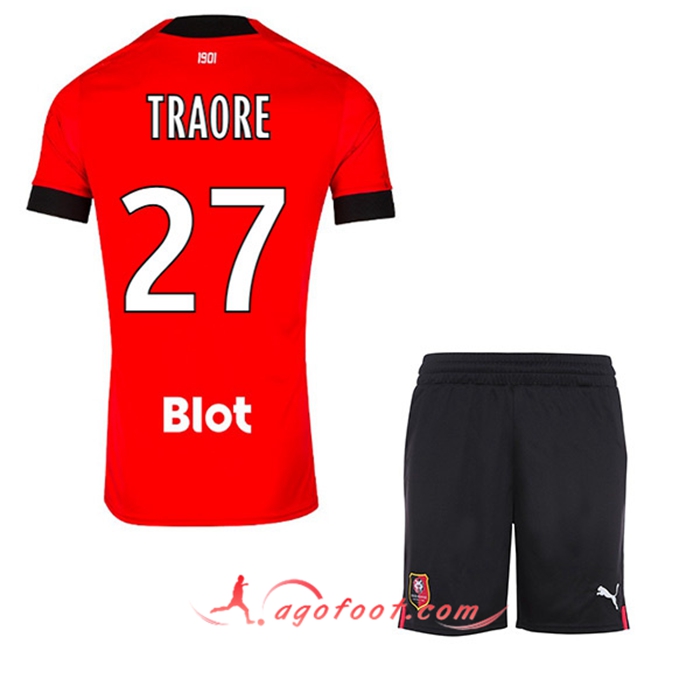Maillot de Foot Stade Rennais (TRAORE #27) Enfants Domicile 2022/23