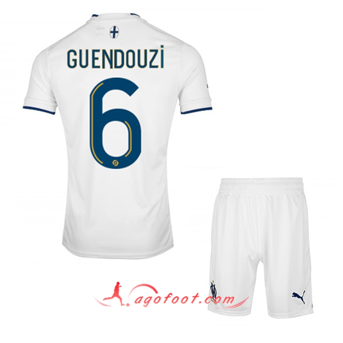 Maillot de Foot Marseille (GUENDOUZI #6) Enfants Domicile 2022/23