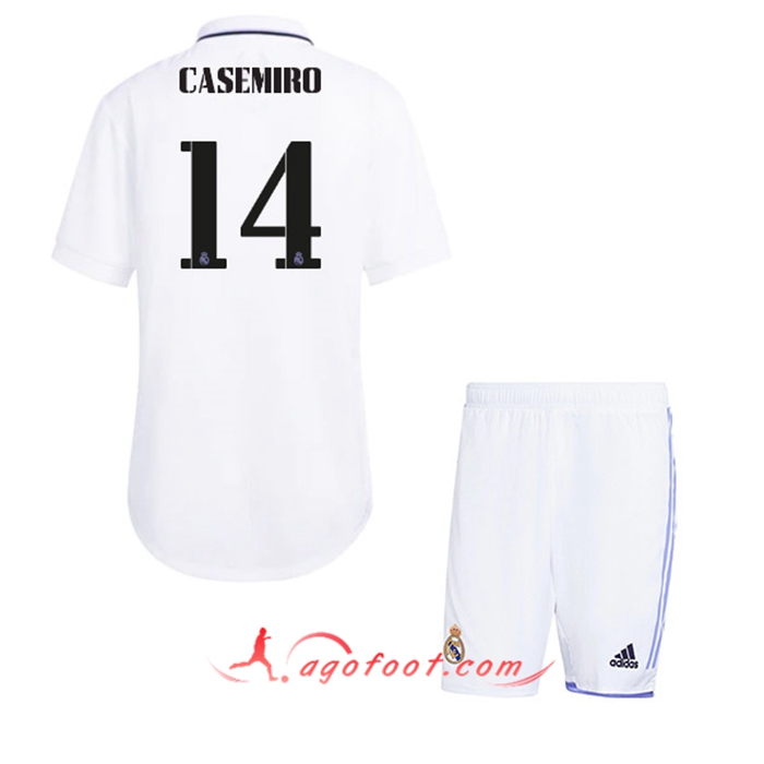 Maillot de Foot Real Madrid (CASEMIRO #14) Enfants Domicile 2022/23
