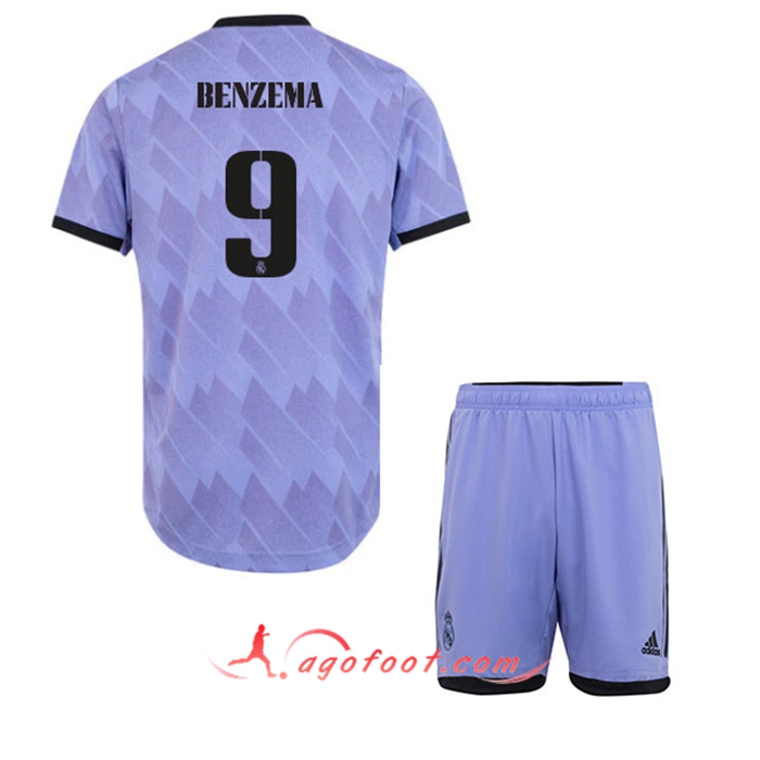 Maillot de Foot Real Madrid (BENZEMA #9) Enfants Exterieur 2022/23