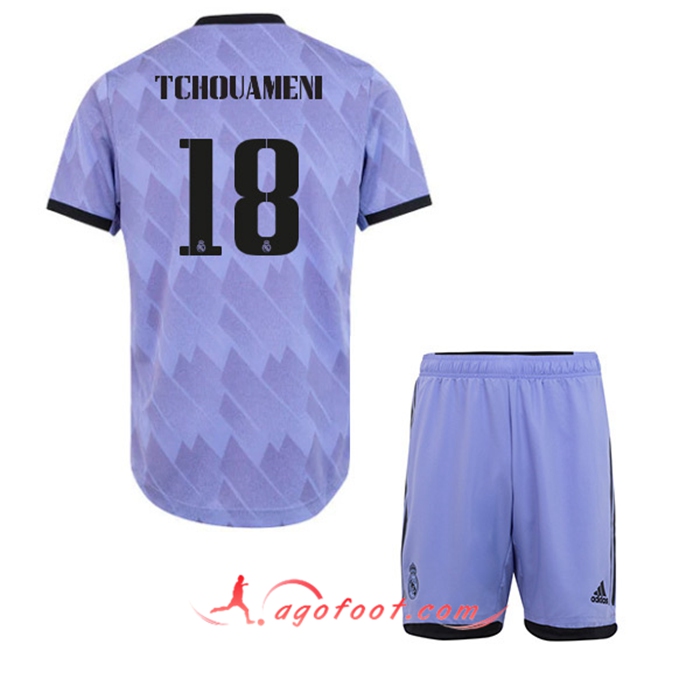 Maillot de Foot Real Madrid (TCHOUAMENI #18) Enfants Exterieur 2022/23