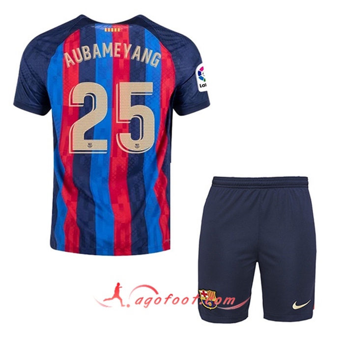 Maillot de Foot FC Barcelone (AUBAMEYANG #25) Enfants Domicile 2022/23