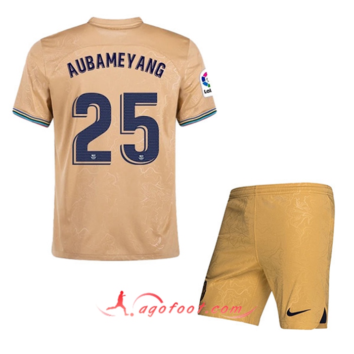 Maillot de Foot FC Barcelone (AUBAMEYANG #25) Enfants Exterieur 2022/23