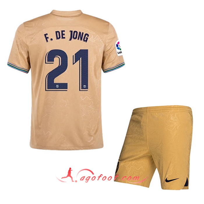 Maillot de Foot FC Barcelone (F.DE JONG #21) Enfants Exterieur 2022/23