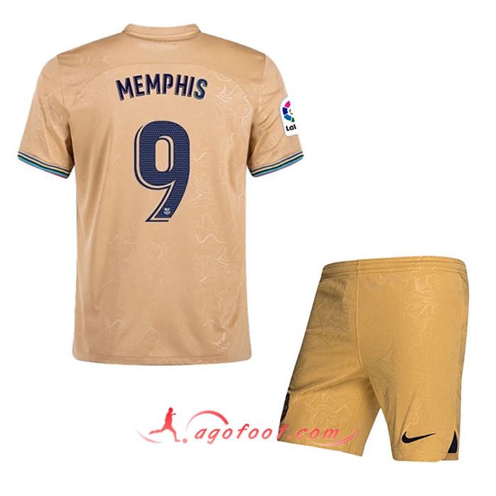 Maillot de Foot FC Barcelone (MEMPHIS #9) Enfants Exterieur 2022/23