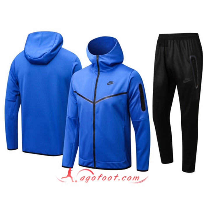 Ensemble Veste A Capuche Survetement Foot NIKE Bleu 2022/2023