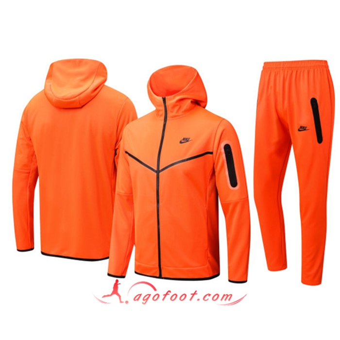 Ensemble Veste A Capuche Survetement Foot NIKE Orange 2022/2023
