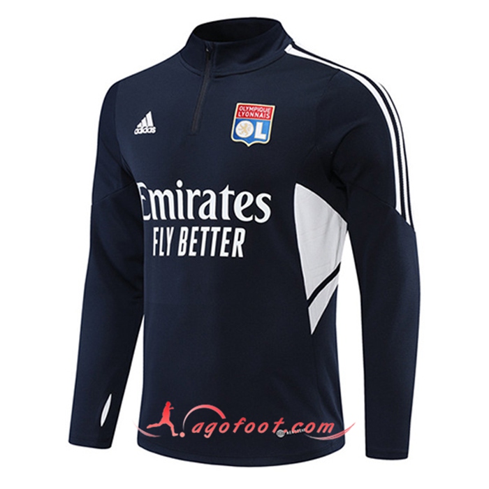 Sweatshirt Training Lyon Bleu Marin 2022/2023