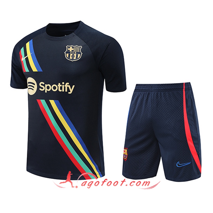 Ensemble Training T-Shirts + Shorts FC Barcelone Noir 2022/2023