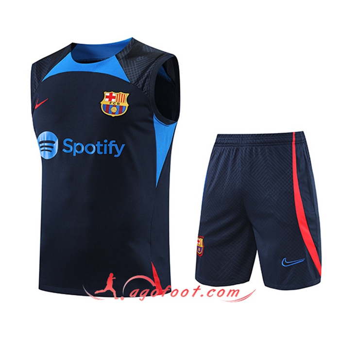 Ensemble Training Debardeur + Shorts FC Barcelone Bleu Marin 2022/2023