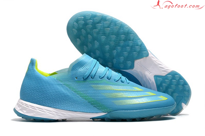 Adidas Chaussures de Foot X Ghosted.1 TF Bleu Clair