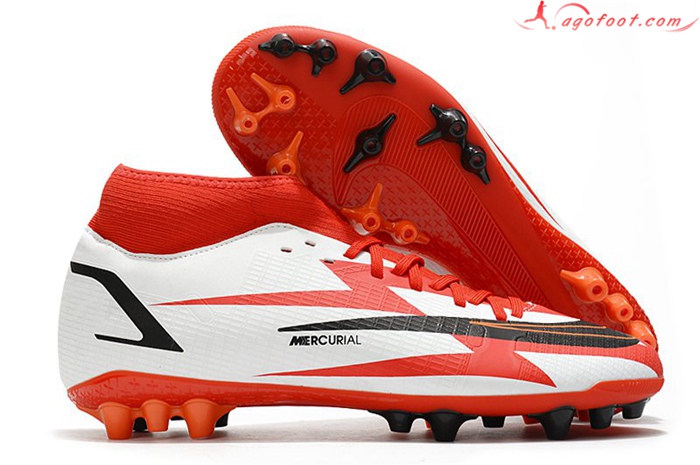 Nike Chaussures de Foot Superfly 8 Academy AG Rouge