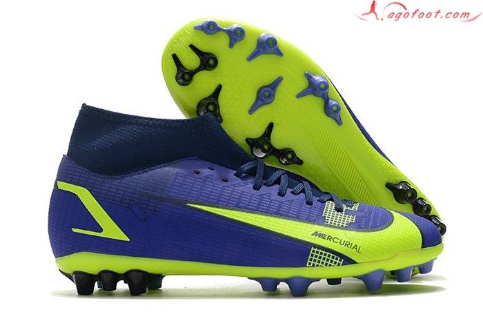Nike Chaussures de Foot Superfly 8 Academy AG Bleu Marins