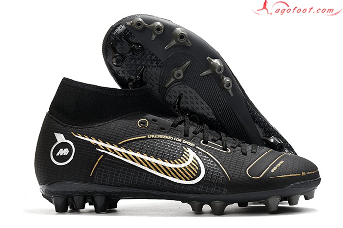 Nike Chaussures de Foot Superfly 8 Academy AG Noir