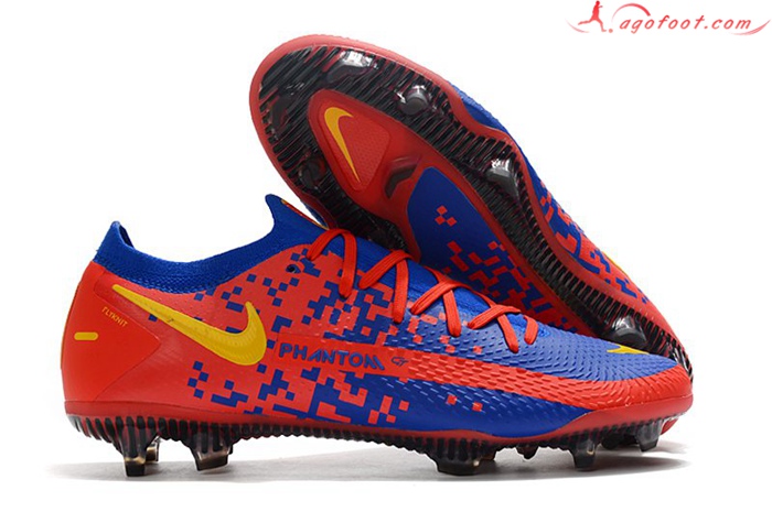 Nike Chaussures de Foot Phantom GT Elite FG Bleu/Rouge