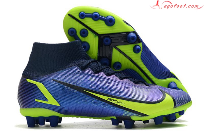 Nike Chaussures de Foot Superfly 8 Pro AG Bleu Marins