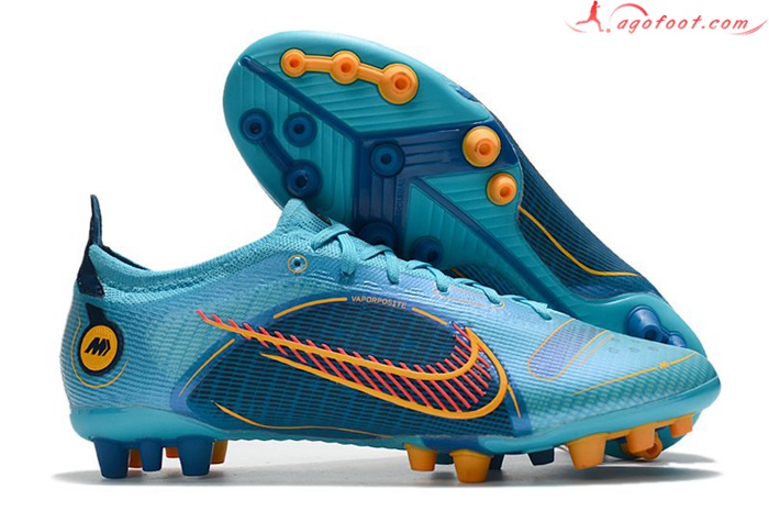 Nike Chaussures de Foot Vapor 14 Elite PRO AG Bleu
