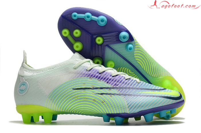 Nike Chaussures de Foot Vapor 14 Elite PRO AG Vert/Pourpre