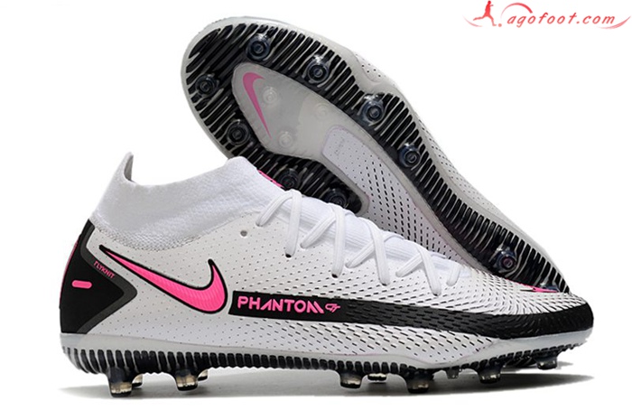 Nike Chaussures de Foot Phantom GT Elite Dynamic Fit AG-PRO Blanc