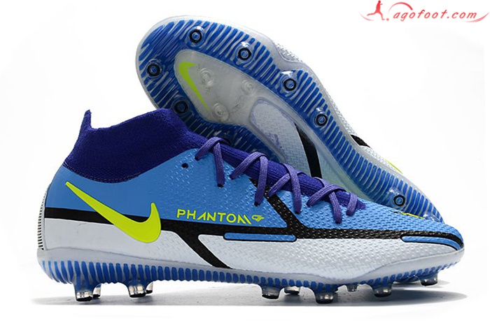 Nike Chaussures de Foot Phantom GT Elite Dynamic Fit AG-PRO Bleu